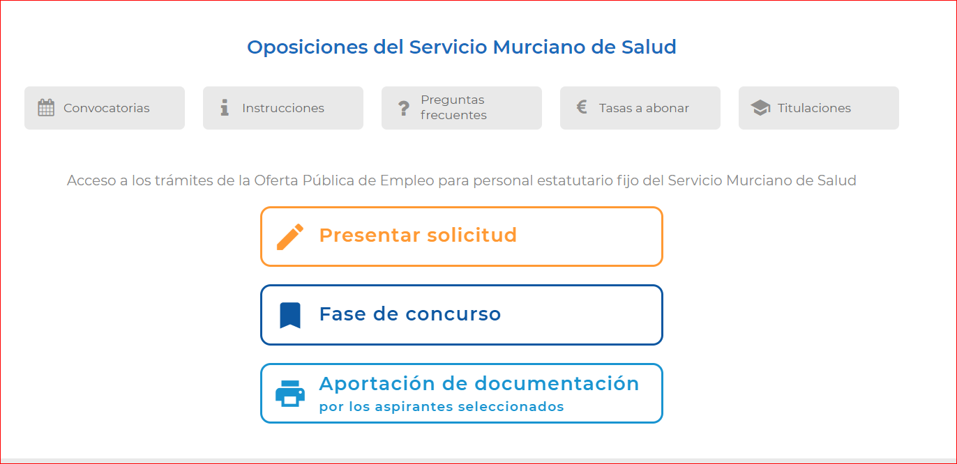 Gu A Inscripci N En Procesos Selectivos Del Servicio Murciano De