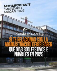 Calendario laboral de Murcia 2025